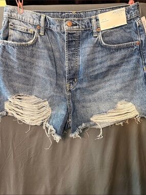 Arizona Jean Company Distressed Blue Denim Cutoff Shorts